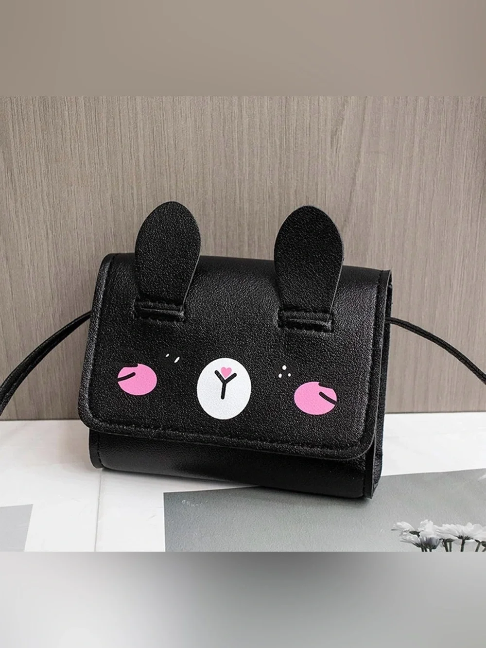 Mini Toddler Purse Cute Cartoon Bunny Crossbody Bag for Little Girls, Small PU